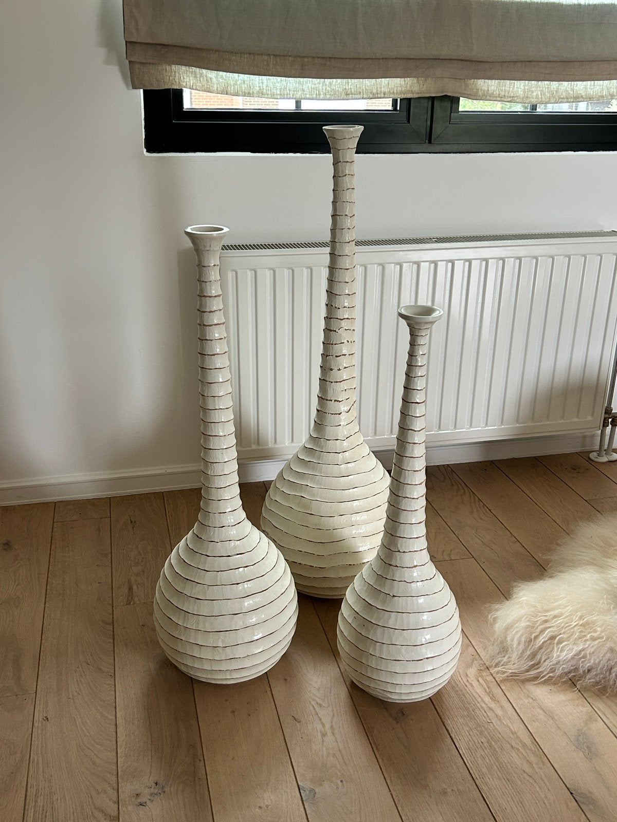 Trio décoration en bois couleur blanc, Enlèvement, Comme neuf, Blanc, Bois