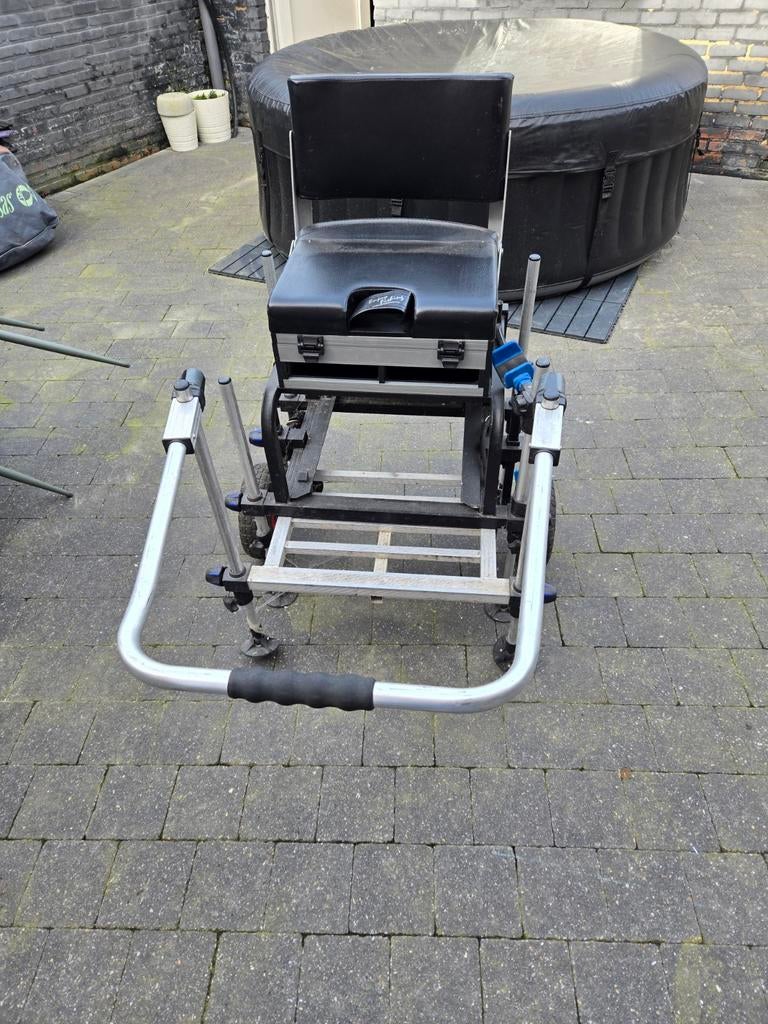 Zeer complete wedstrijdvis set – vaste stok 8m + seatbox + t, Watersport en Boten, Hengelsport | Witvissen, Ophalen, Vaste hengel