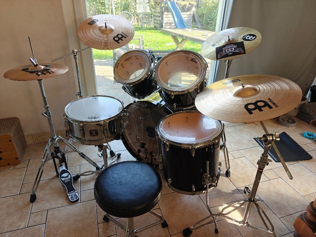 10 delig Drumstel gretsch (zwart), Muziek en Instrumenten, Ophalen, Gebruikt, Overige merken