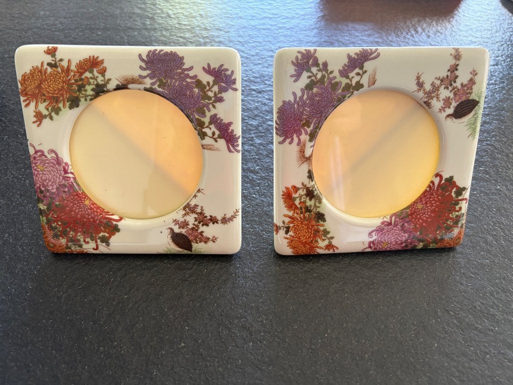 2 vintage Chinese  porseleinen fotokaders, Ophalen