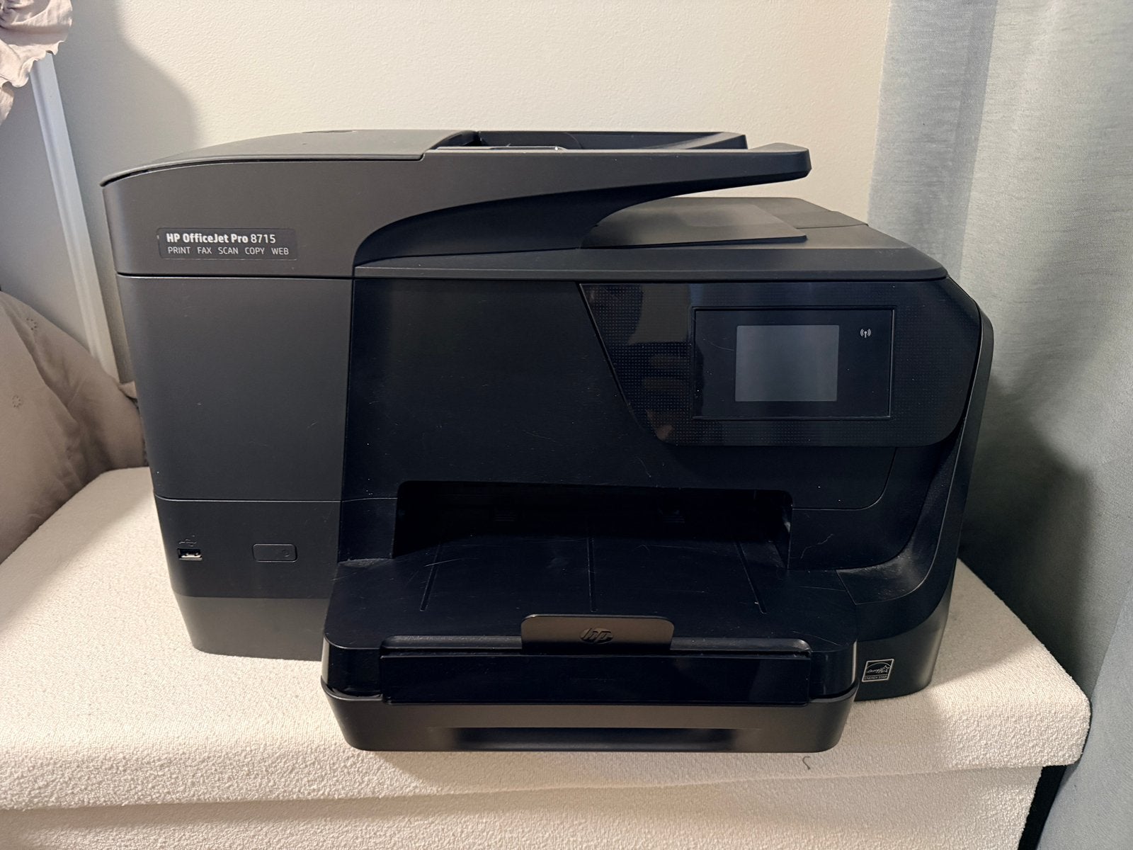 HP OfficeJet Pro 8715 PRINT FAX SCAN COPY WEB, Enlèvement, Comme neuf, Imprimante