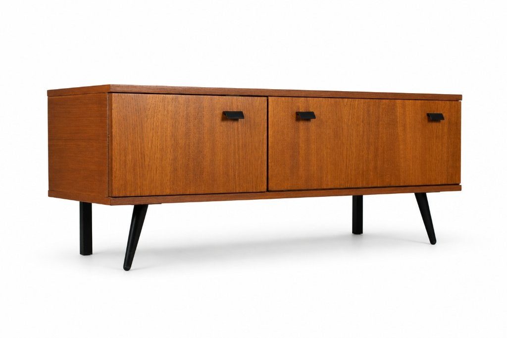Prachtig vintage tv meubel, Ophalen, Gebruikt, Teakhout, Vintage