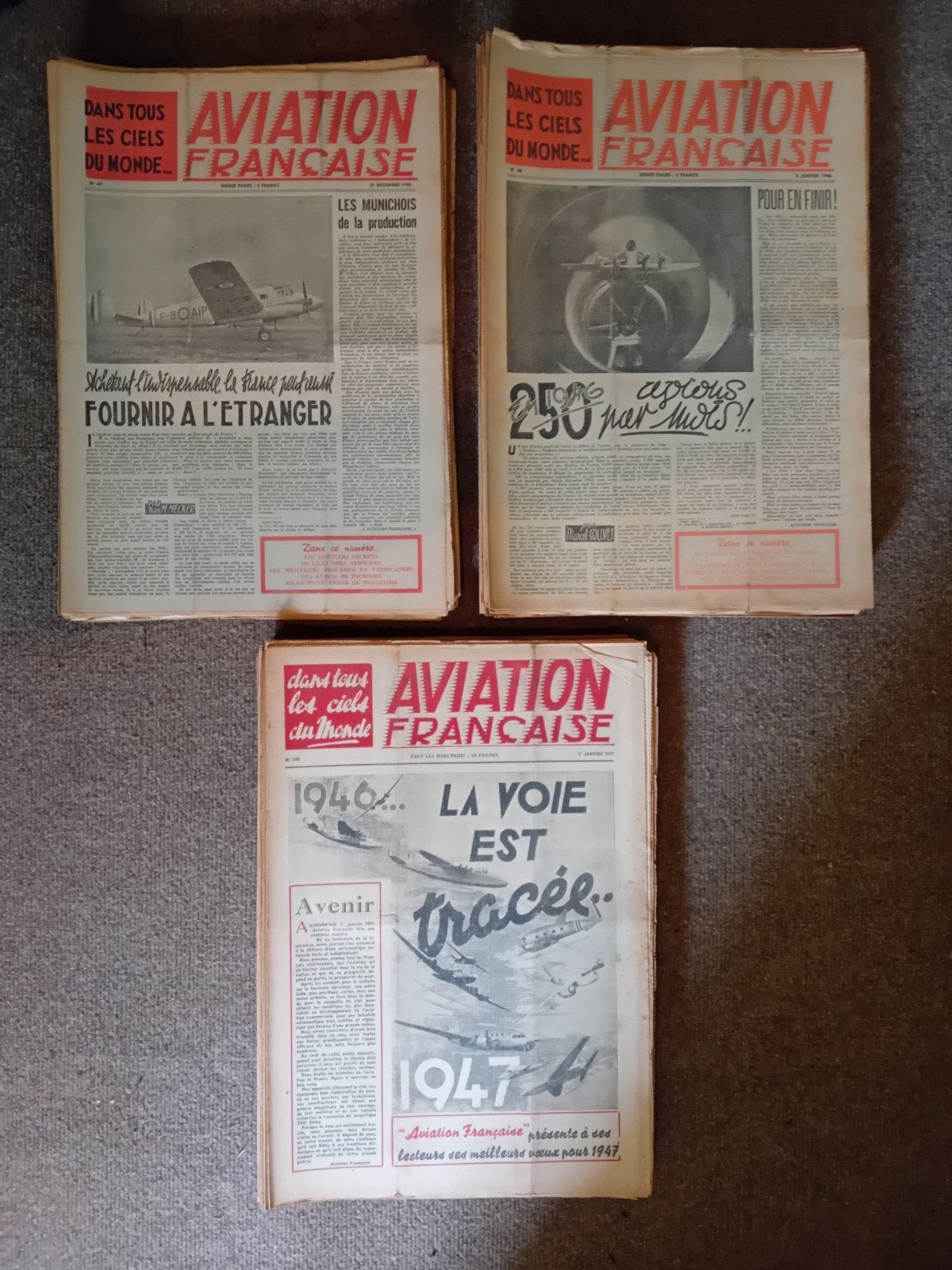 aviation francaise alle nr's1 tot 132 !!, Verzamelen, Luchtvaart en Vliegtuigspotten, Ophalen of Verzenden