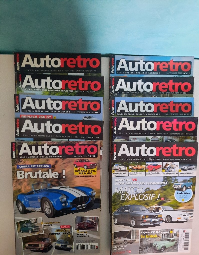 Magazine auto rétro lot 10 n 2014 - 2015, Collections, Revues, Journaux & Coupures, Enlèvement ou Envoi