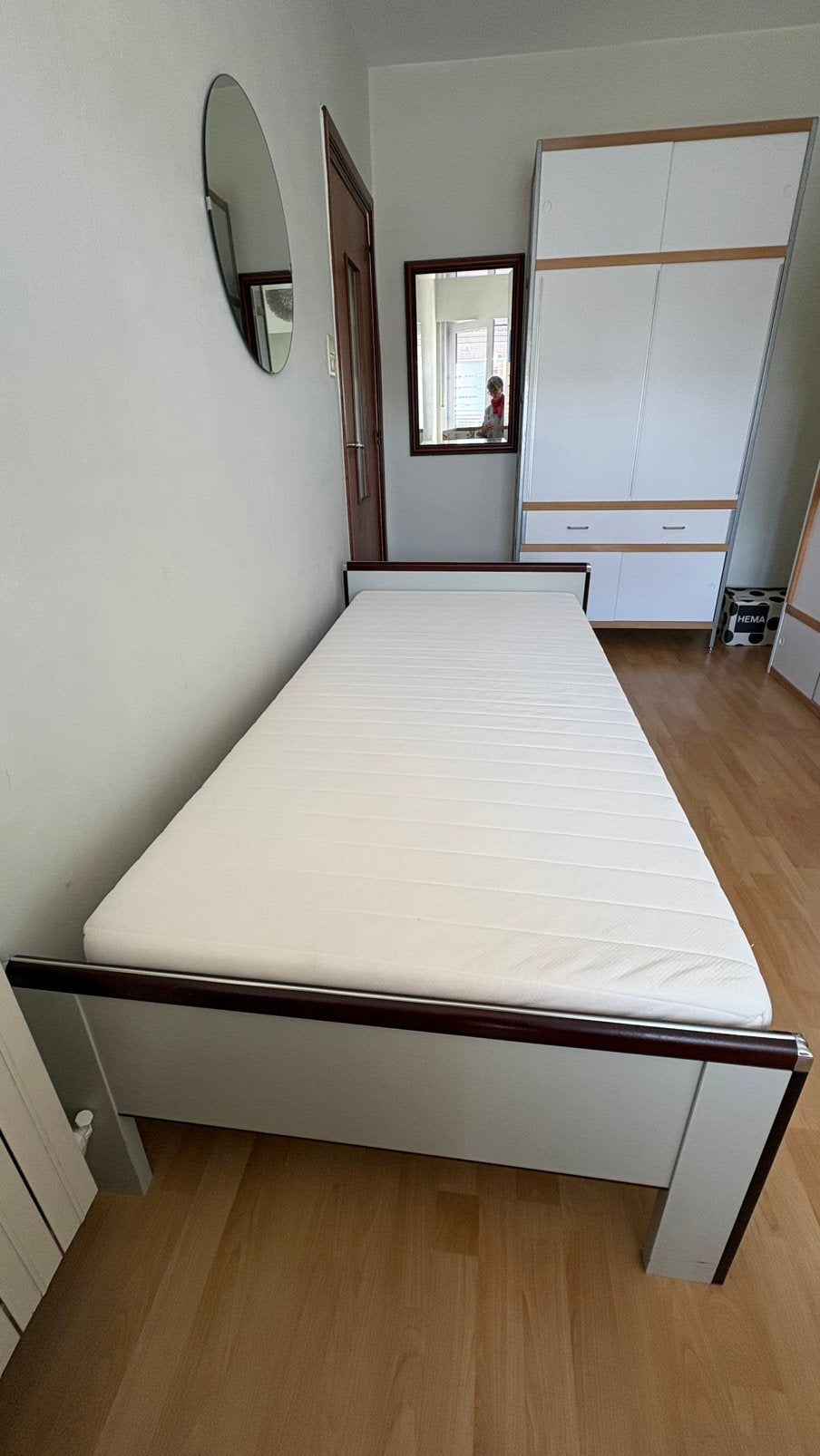 Design eenpersoonsbedden, 90 cm, Enlèvement, Utilisé, Blanc