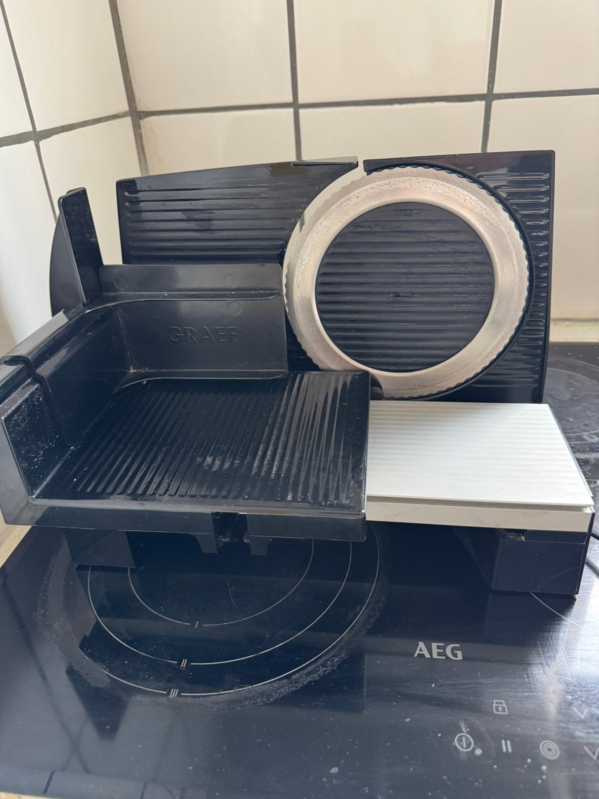 Graef Sliced Kitchen elektrische snijmachine, Ophalen, Gebruikt, Bakkerij en Slagerij