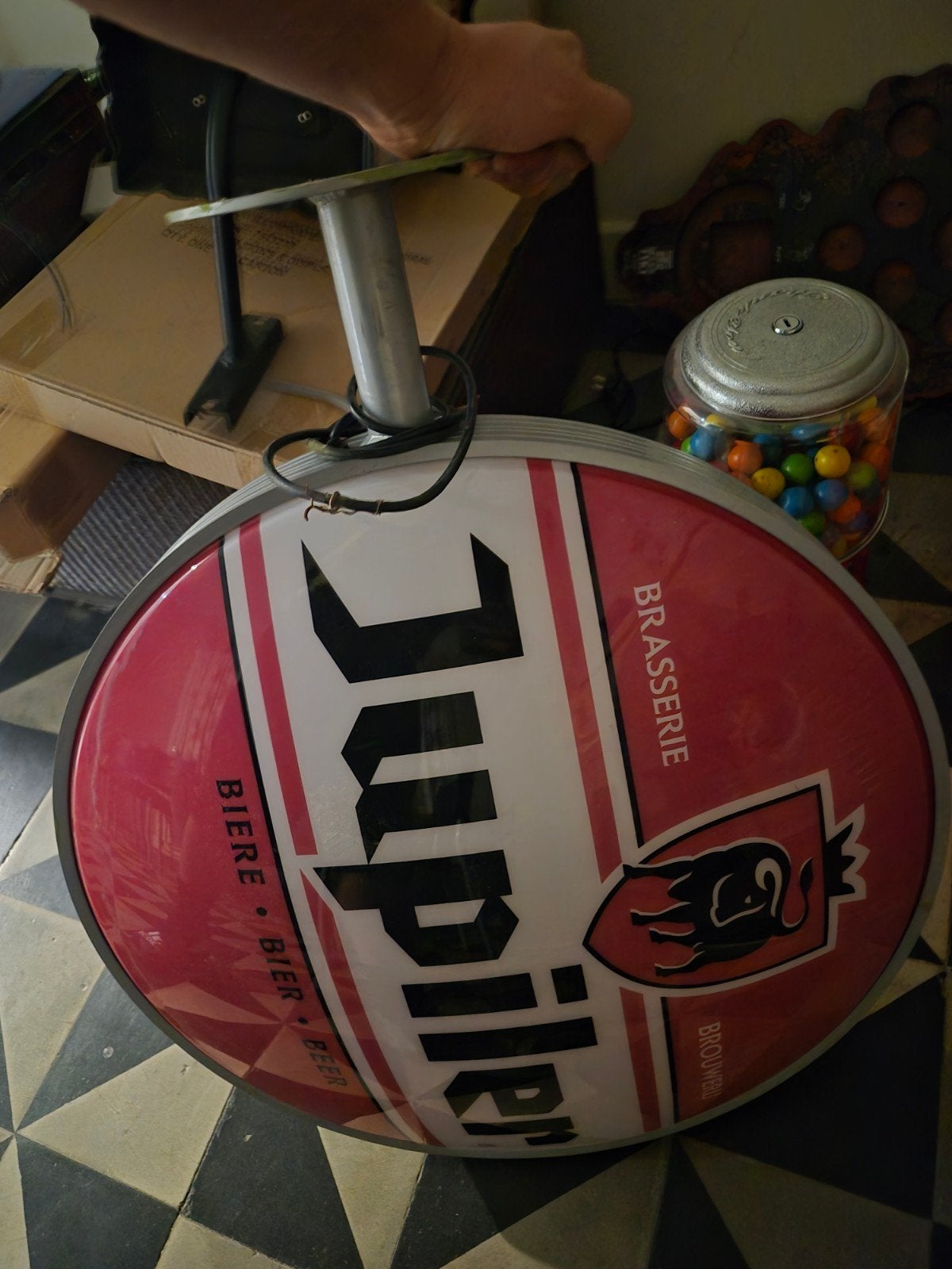 Jupiler lichtbord / uithangbord, Enlèvement, Utilisé, Table lumineuse ou lampe (néon)