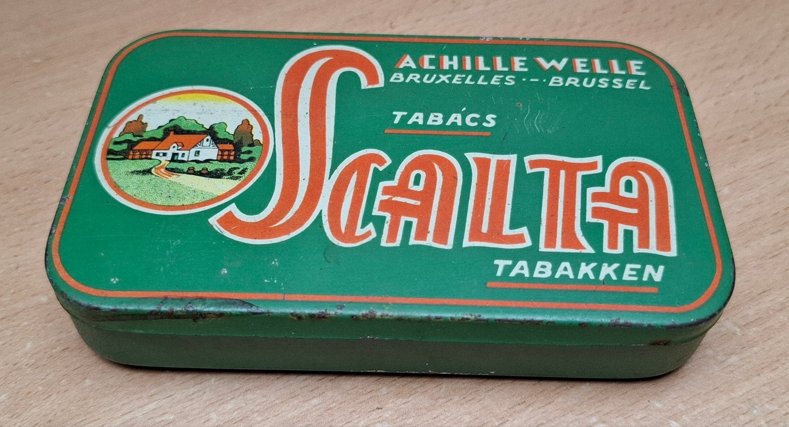 Ancienne boîte à tabac Scaldis. Achille Welle Bruxelles., Enlèvement ou Envoi