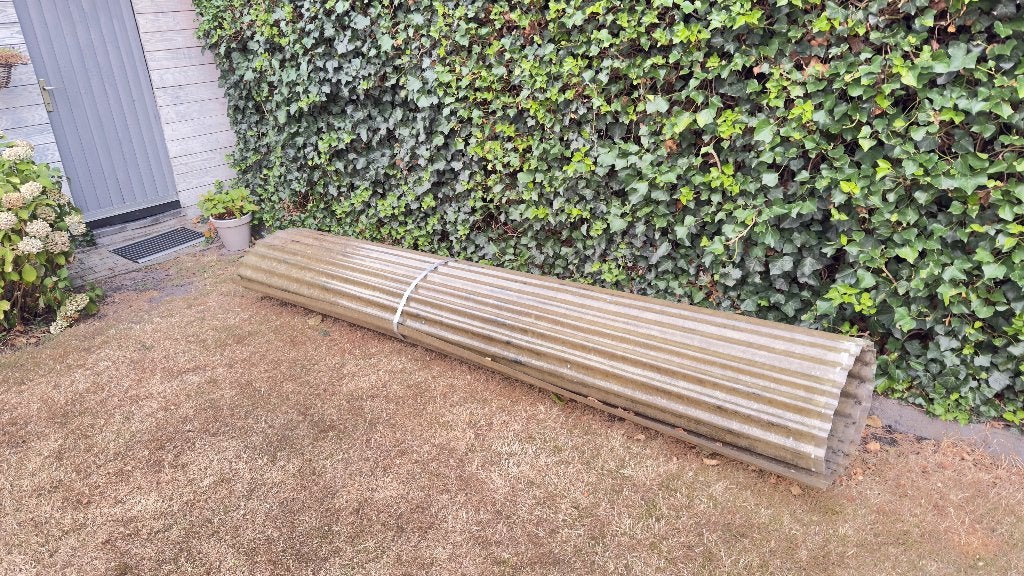 Polyester golfplaat 3,2 x 3m, Doe-het-zelf en Bouw, Ophalen, Kunststof, Gebruikt, Overige kleuren