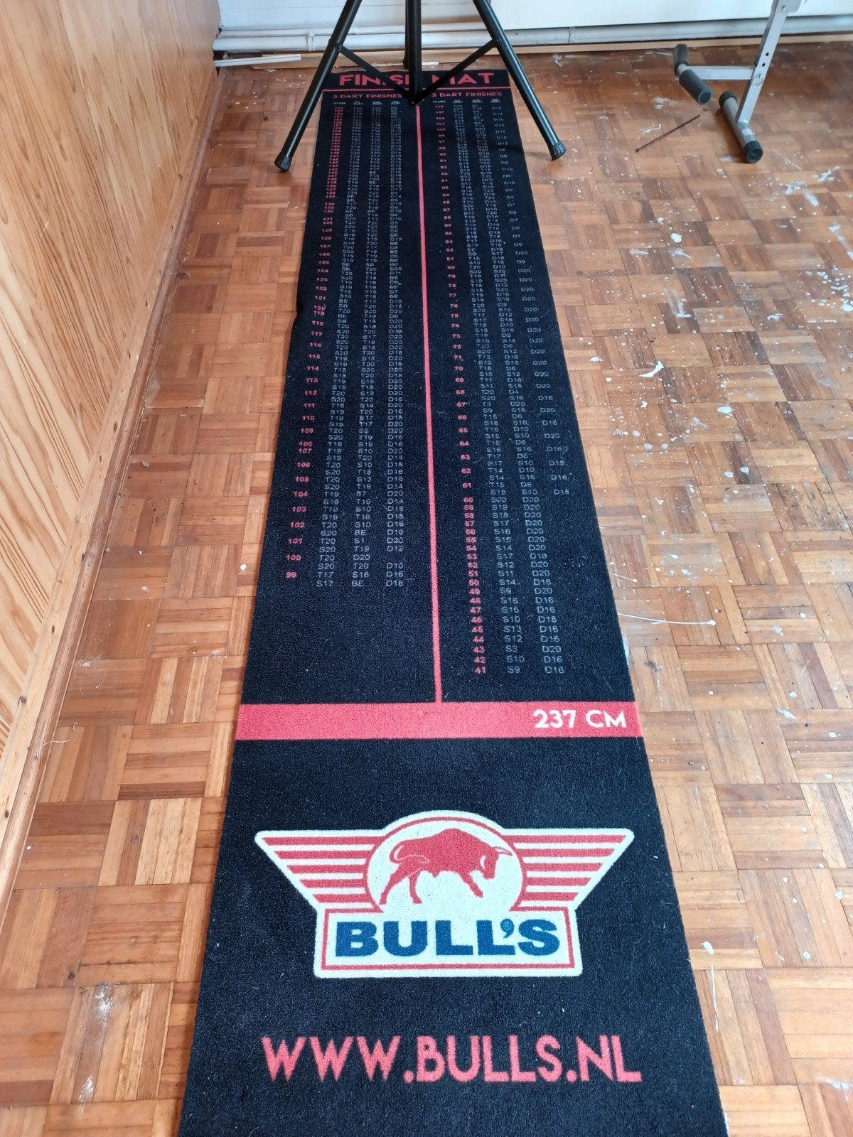 dartsbord+mat, Enlèvement