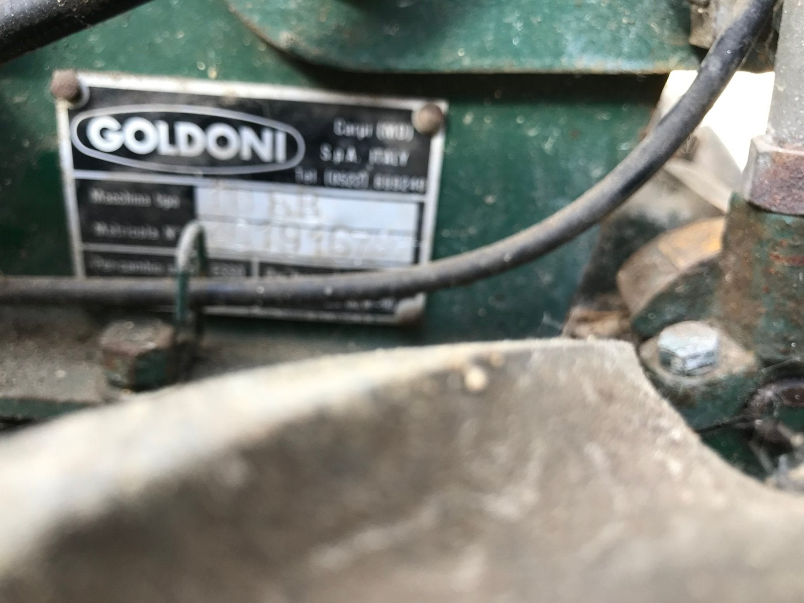 Motoculteur Goldoni met frees, Enlèvement