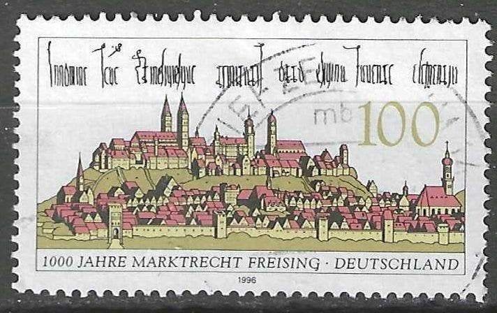 Duitsland 1996 - Yvert 1688 - Marktrechten aan Freising (ST), Verzenden, Gestempeld