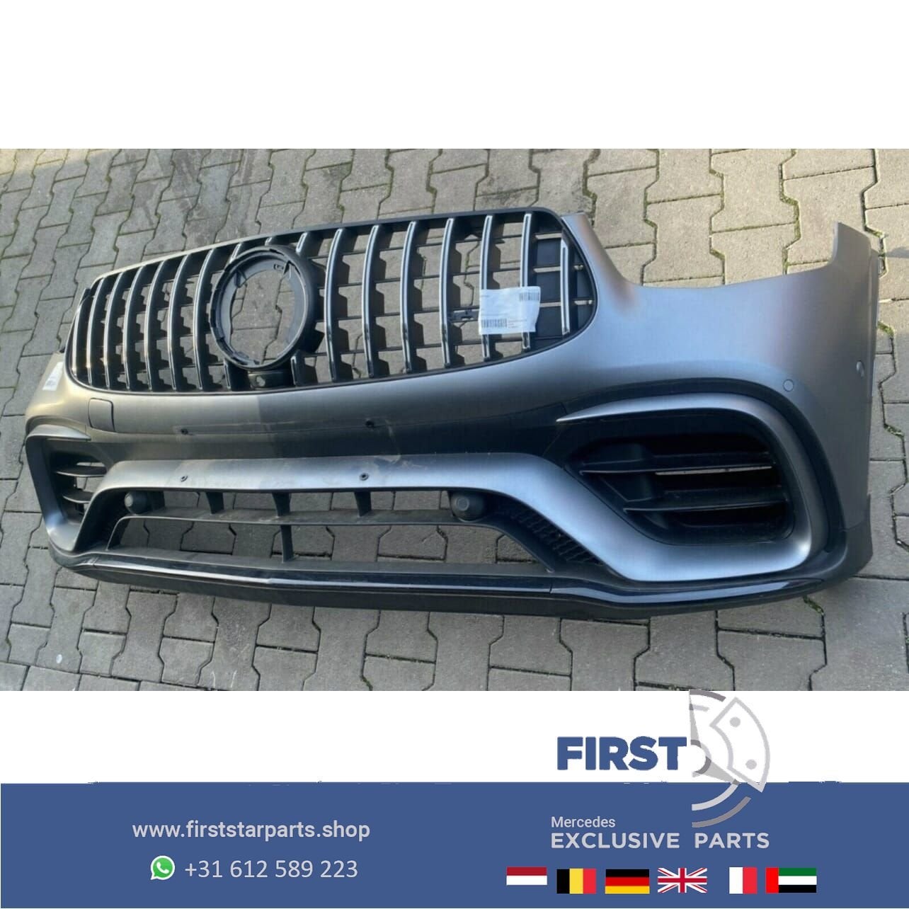 W253 C253 FACELIFT GLC63 AMG VOORBUMPER COMPLEET MAT GRIJS M, Utilisé, -, Avant, -
