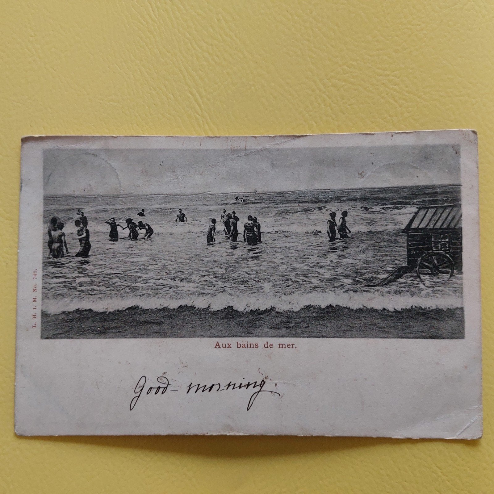 oude postkaart : aan zee (1900), Ophalen of Verzenden