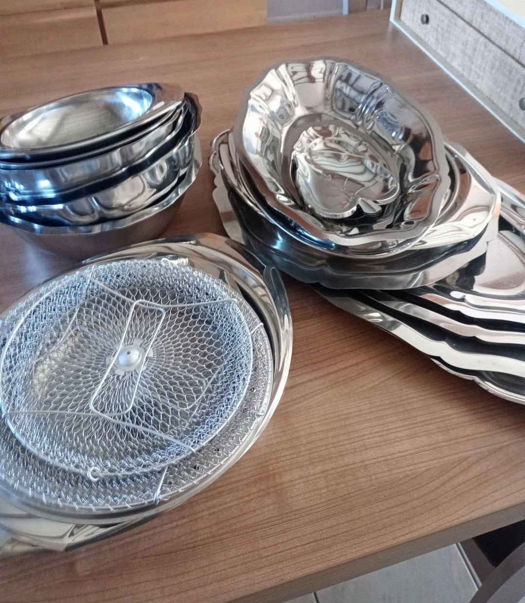inox schalen 18stuks, Huis en Inrichting, Woonaccessoires | Schalen en Manden, Ophalen
