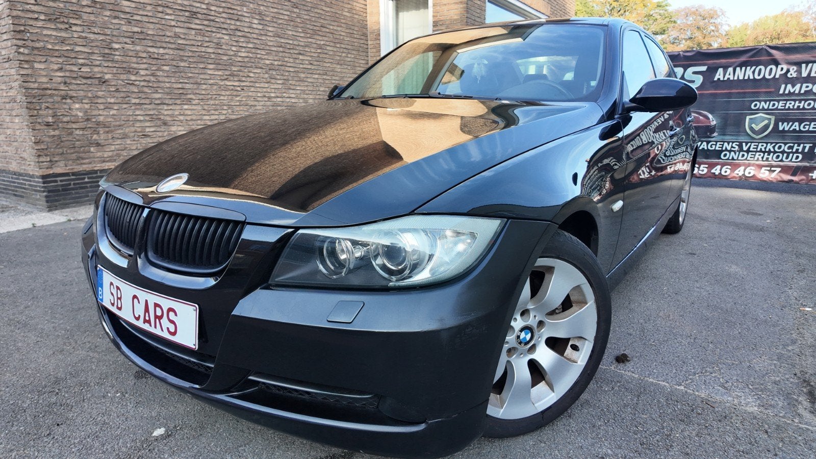 BMW 330i E90 Sedan (2005) – 3.0 L 6-in-lijn (258 PK), Auto's, BMW, Zwart, Leder, 5 deurs, Euro 4