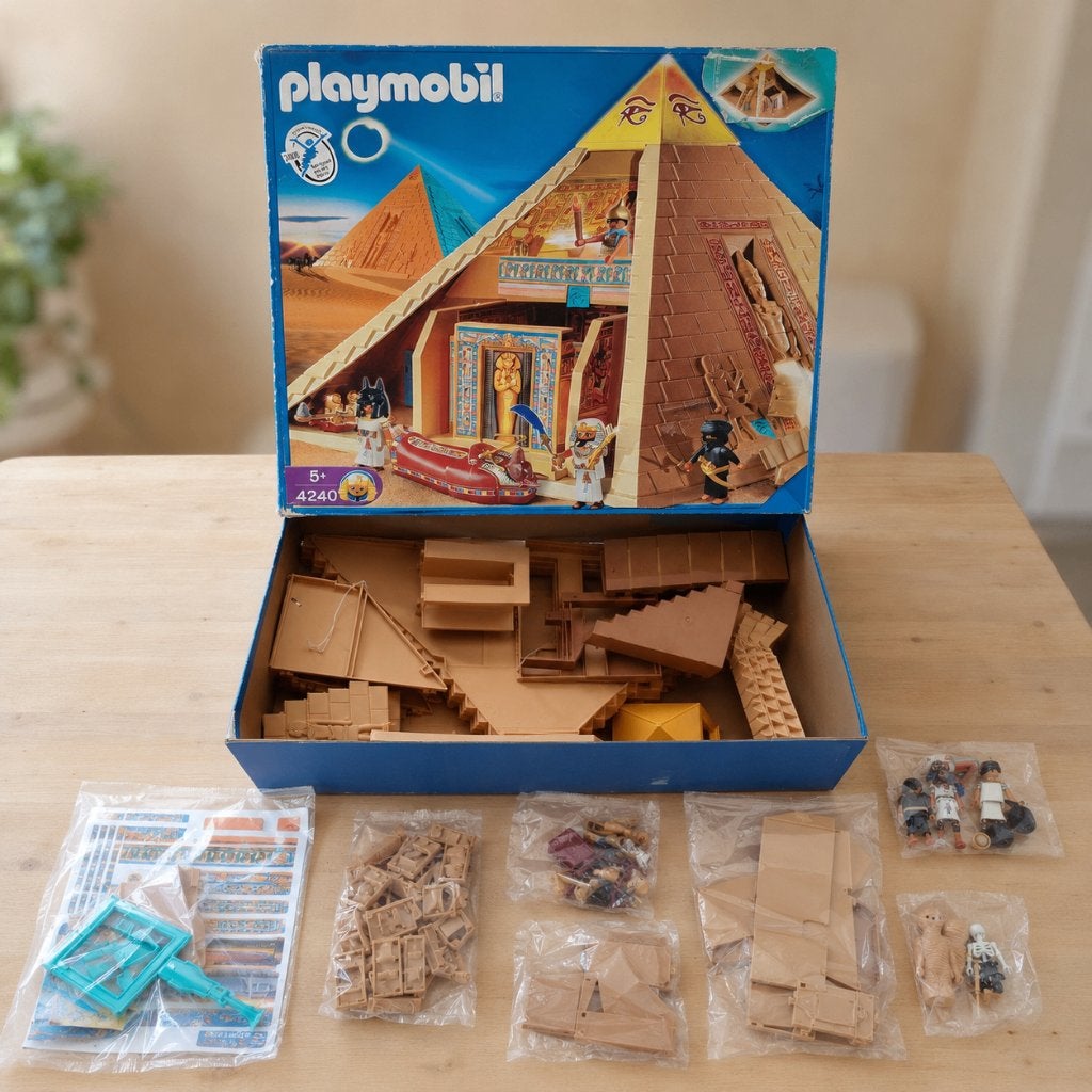 Playmobil 4240 Grote Egyptische Piramide met doos, Enfants & Bébés, Jouets | Playmobil, Historique, Bâtiment, Comme neuf, Kit complet