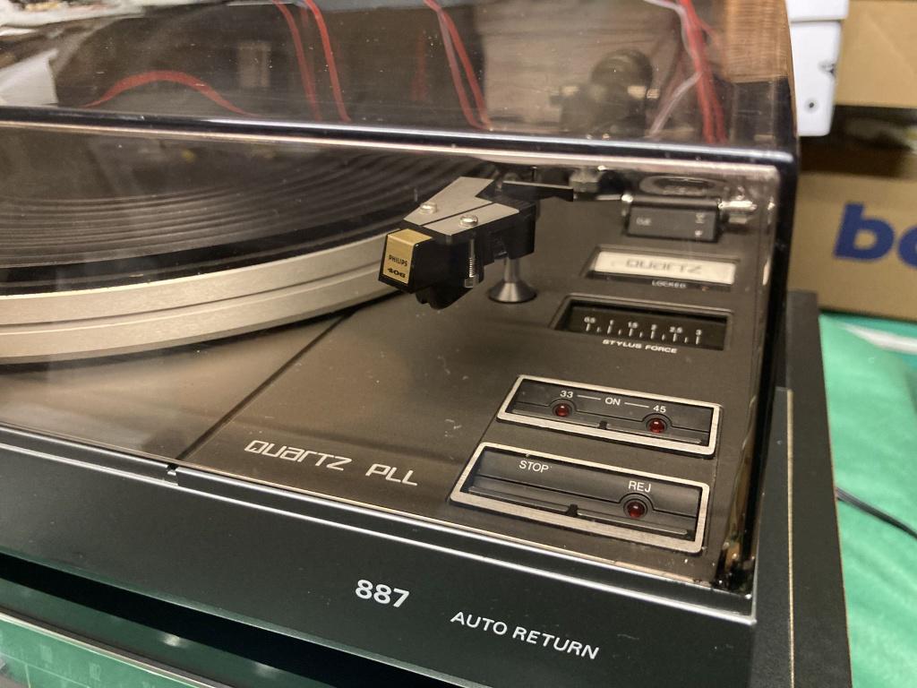Vintage Philips 887 Quartz PLL Direct Control Platenspeler, Audio, Tv en Foto, Platenspelers, Ophalen, Philips, Gebruikt, Automatisch