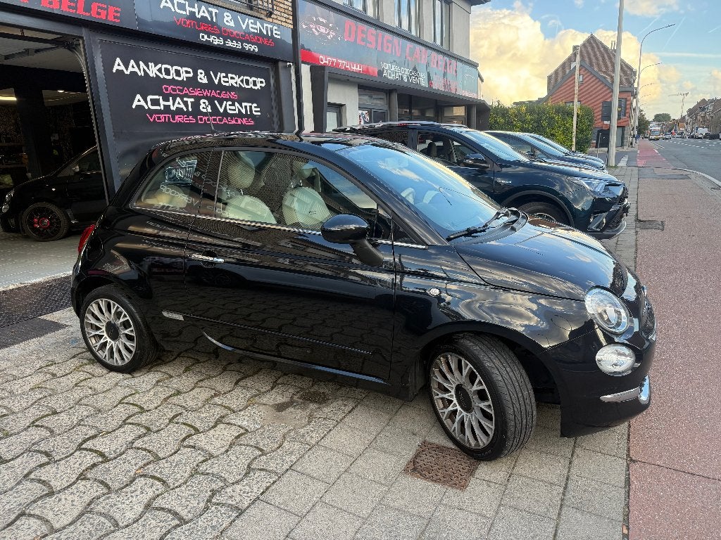 Fiat 500 1.2i Eleganza Panorama Navigations Clim Auto, Auto's, Euro 6, Zwart, Bedrijf, Handgeschakeld