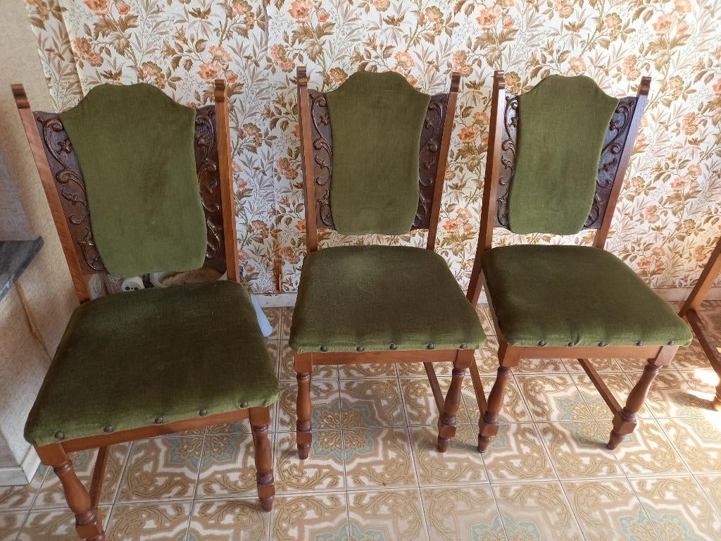 Chaise vintage, Autres couleurs, Enlèvement, Tissus, Cinq, Six Chaises ou plus