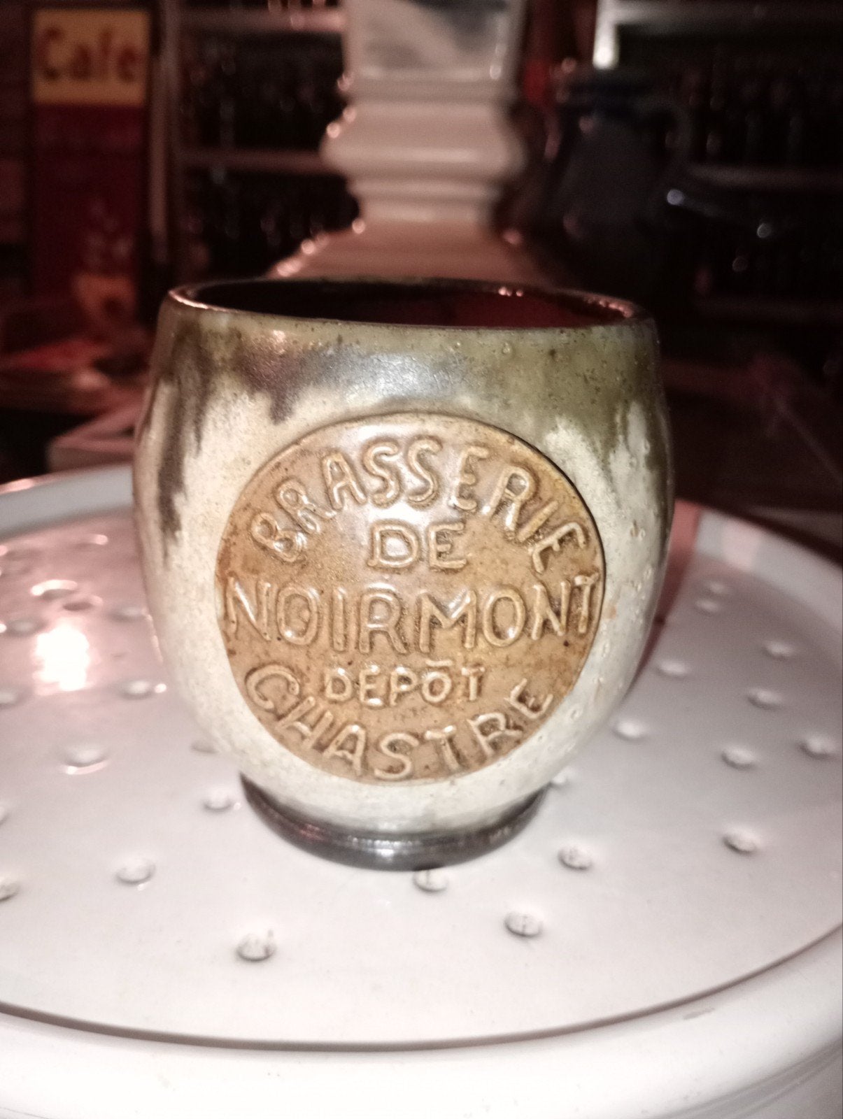 Bière ancienne chope en grès Brasserie de Noirmont, Enlèvement ou Envoi