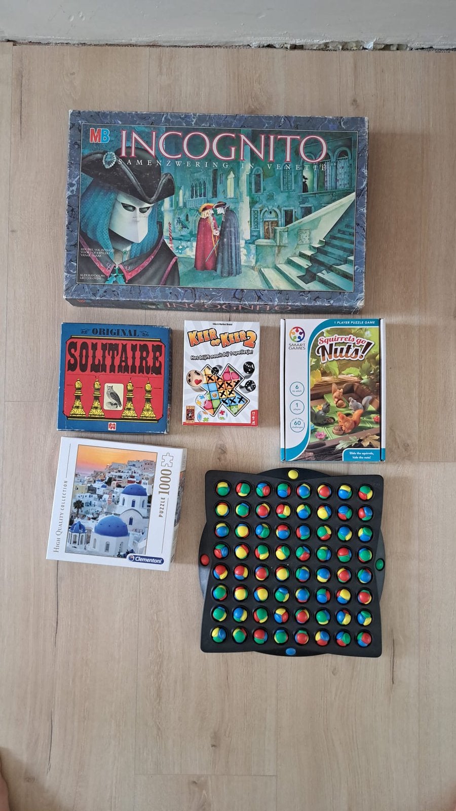 Lot gezelschapsspelletjes incognito, rollit, …, Hobby en Vrije tijd, Ophalen of Verzenden, Zo goed als nieuw