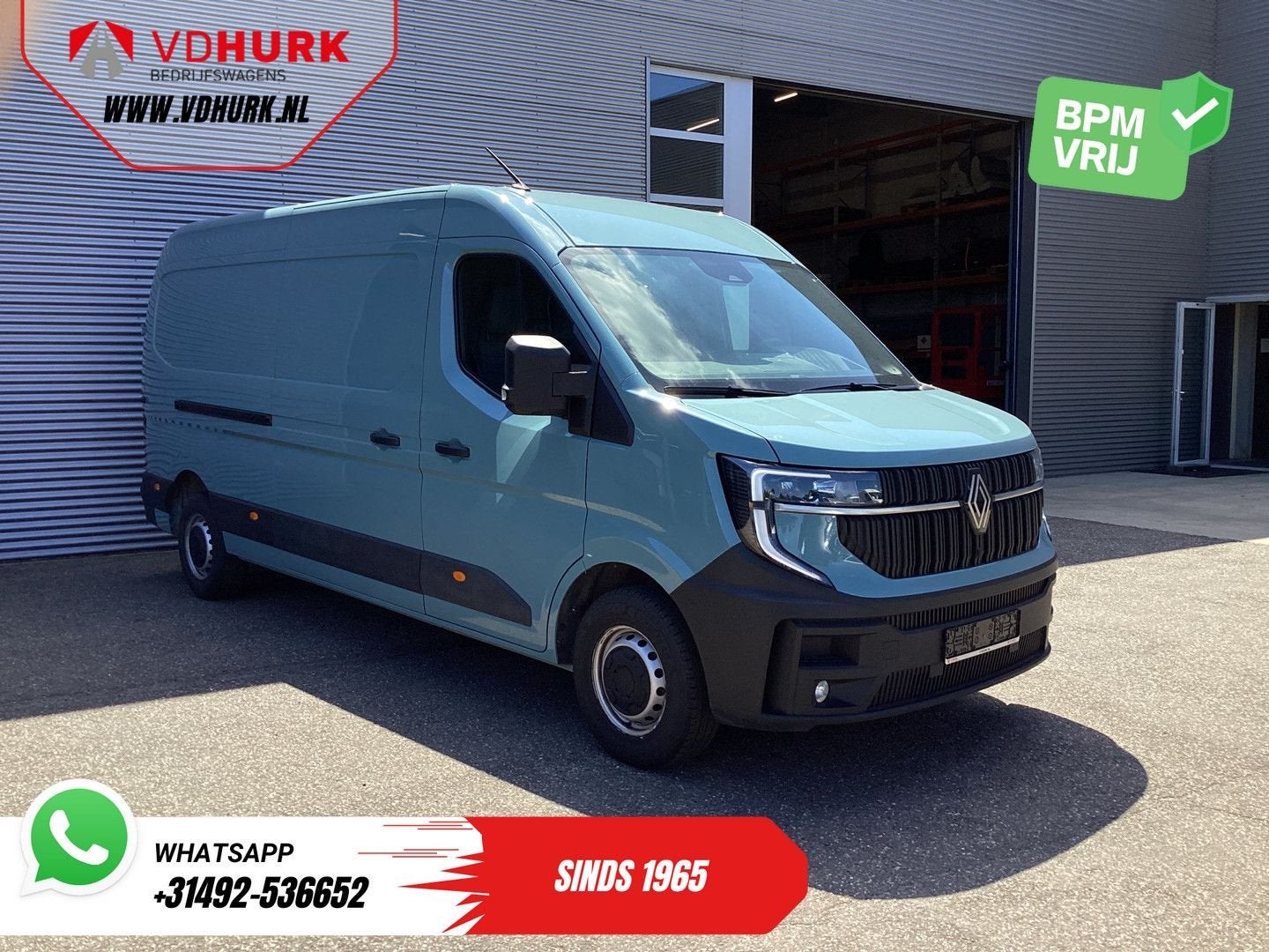 Renault Master 2.0 dCi 150 pk L3H2 270Gr.Deuren/ LED/ Carpla, Autos, Achat, Entreprise, Diesel, Vert