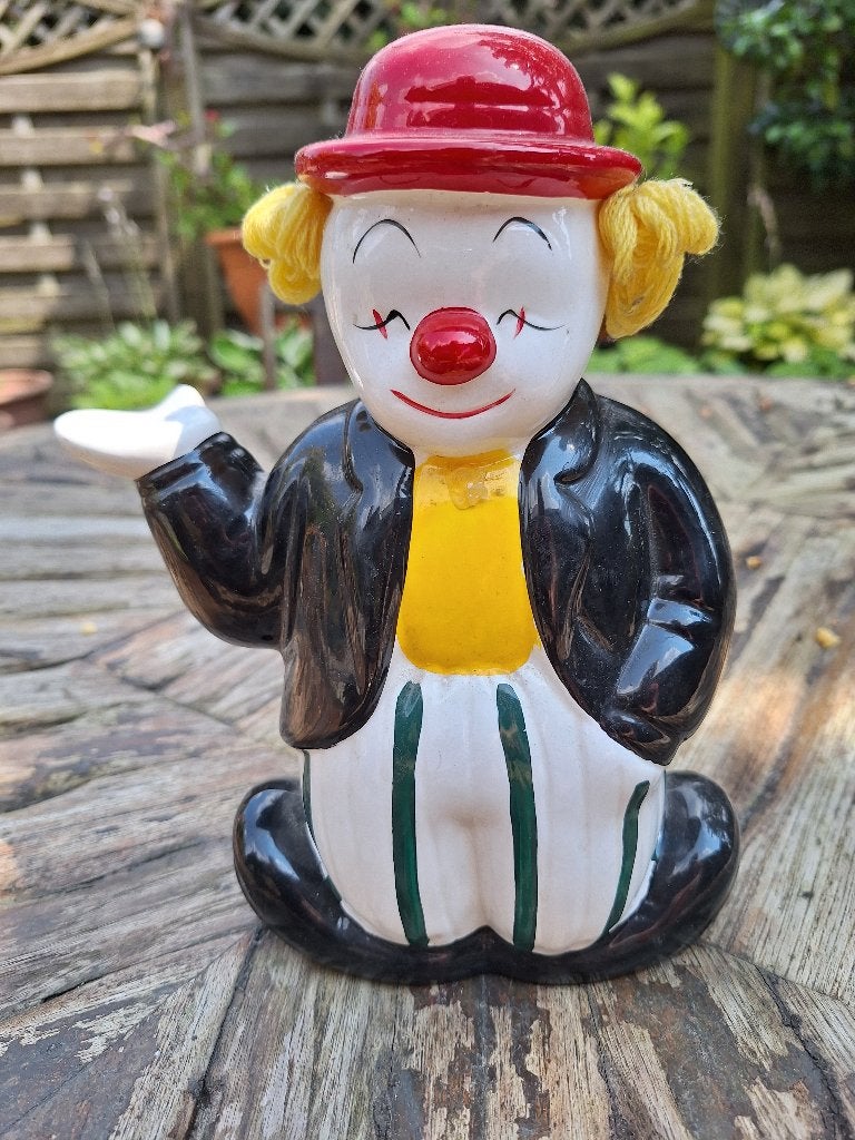 Veelkleurige porseleinen clown-spaarpot, Ophalen, Meerkleurig, Overige materialen, Overige stijlen