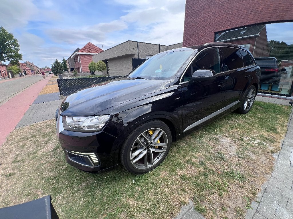 Audi Q7 Etron 2016 Diesel/Electr, Auto's, Automaat, Zwart, Leder, Diesel