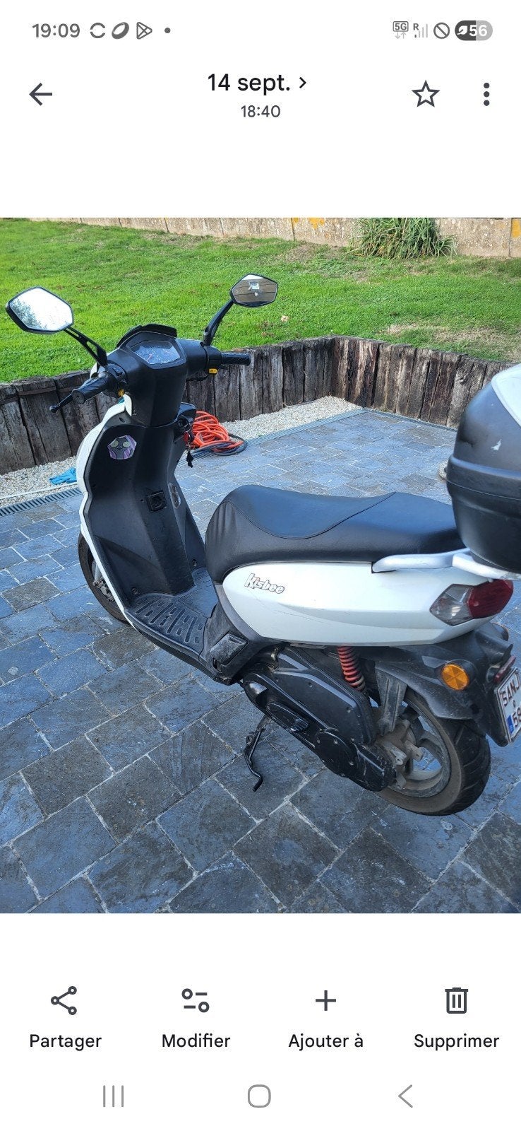 scooter 50cc Peugeot kisbee classe a, Vélos & Vélomoteurs, Autres modèles, Enlèvement, Utilisé, Classe A (25 km/h)