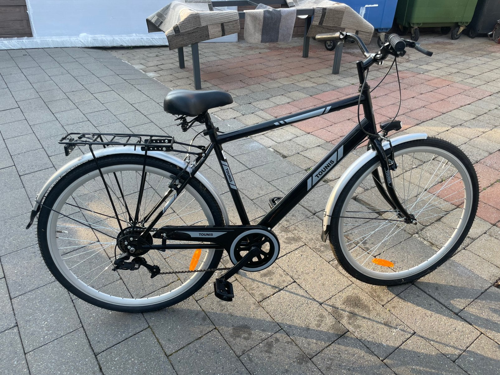 Tounis Stadsfiets / Herenfiets met verende voorvor, Fietsen en Brommers, Fietsen | Heren | Herenfietsen, Zo goed als nieuw, Ophalen
