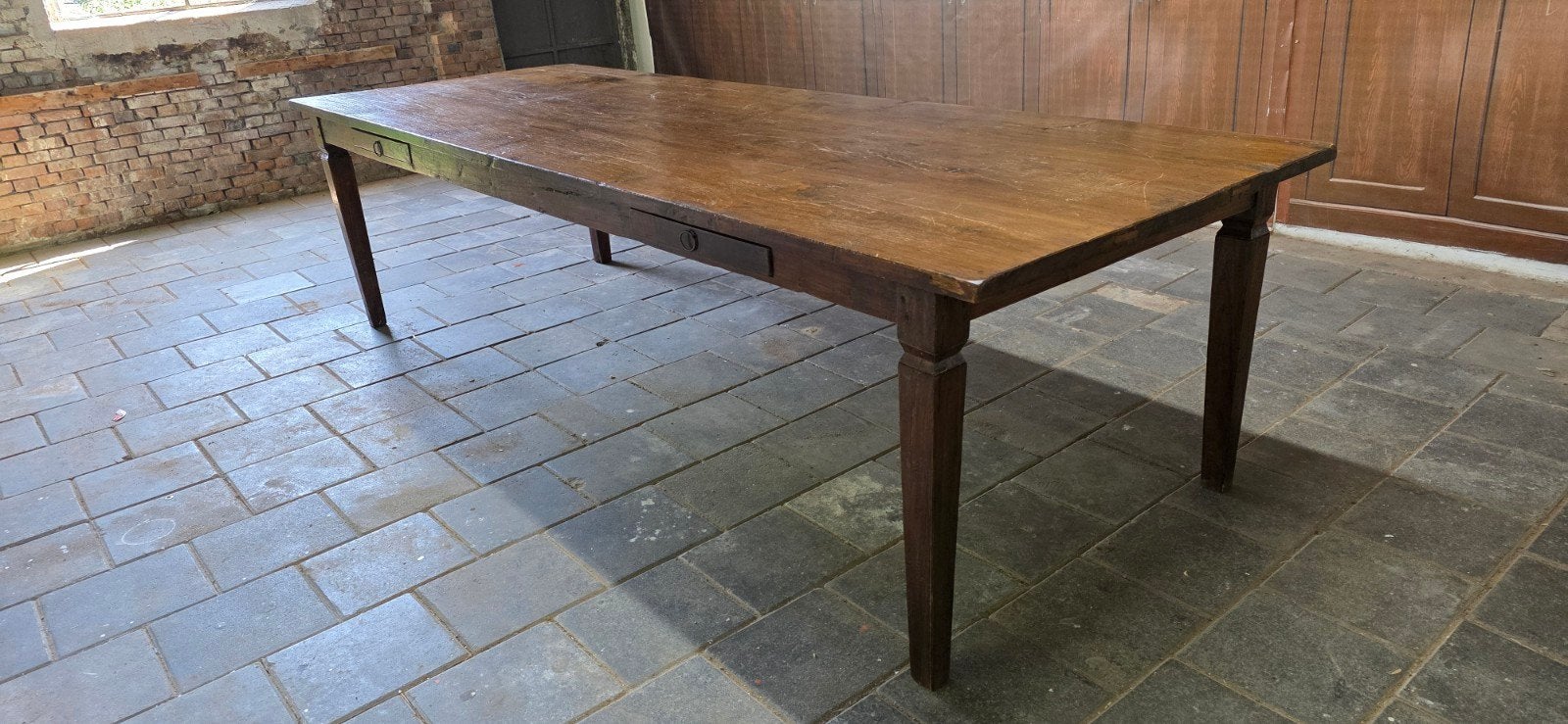kloostertafel-boerentafel 300 cm lang, Huis en Inrichting, Ophalen of Verzenden, Gebruikt