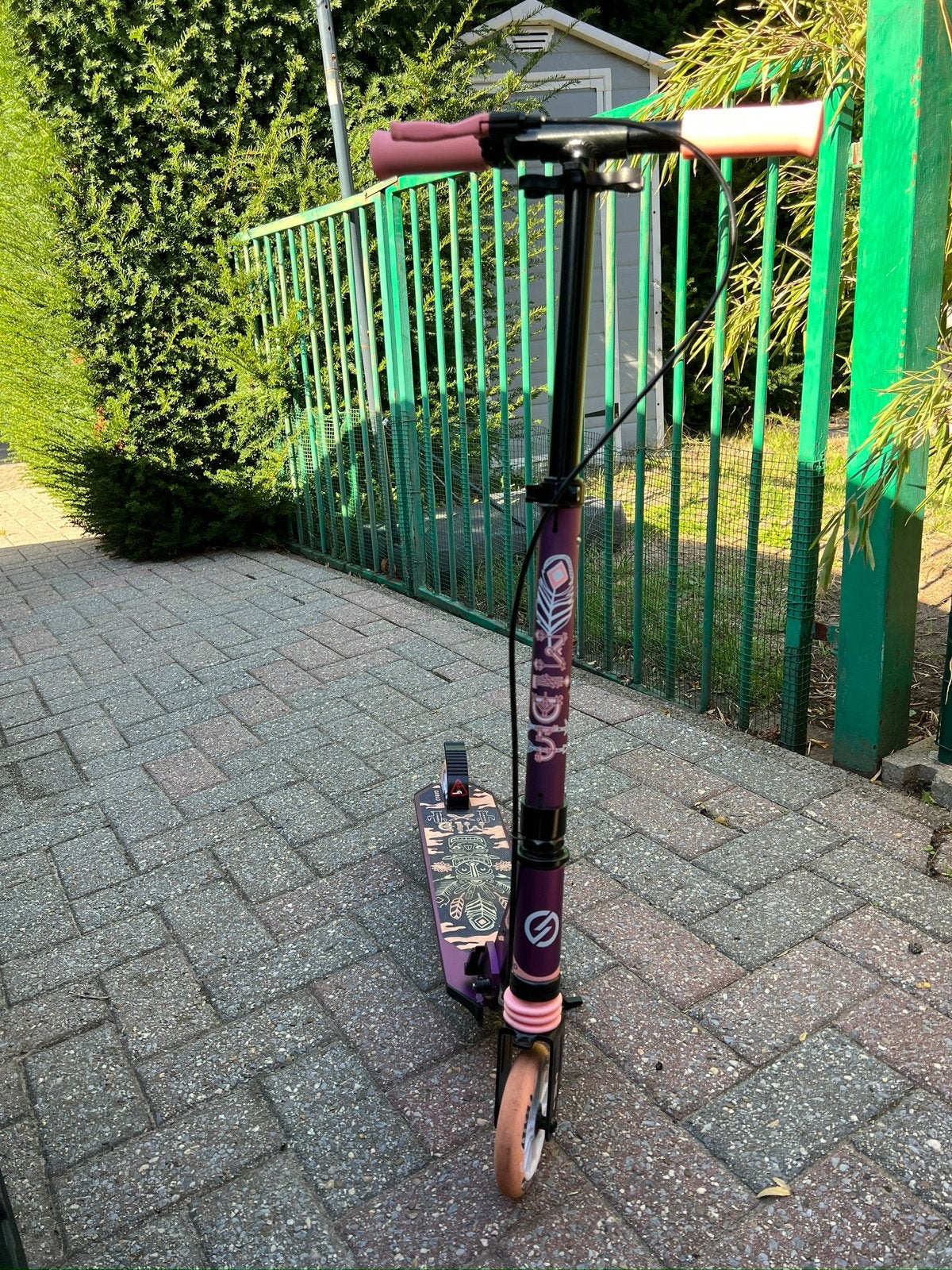 Kinderstep OXELO, paars, met vering en rem, Fietsen en Brommers, Ophalen, Zo goed als nieuw