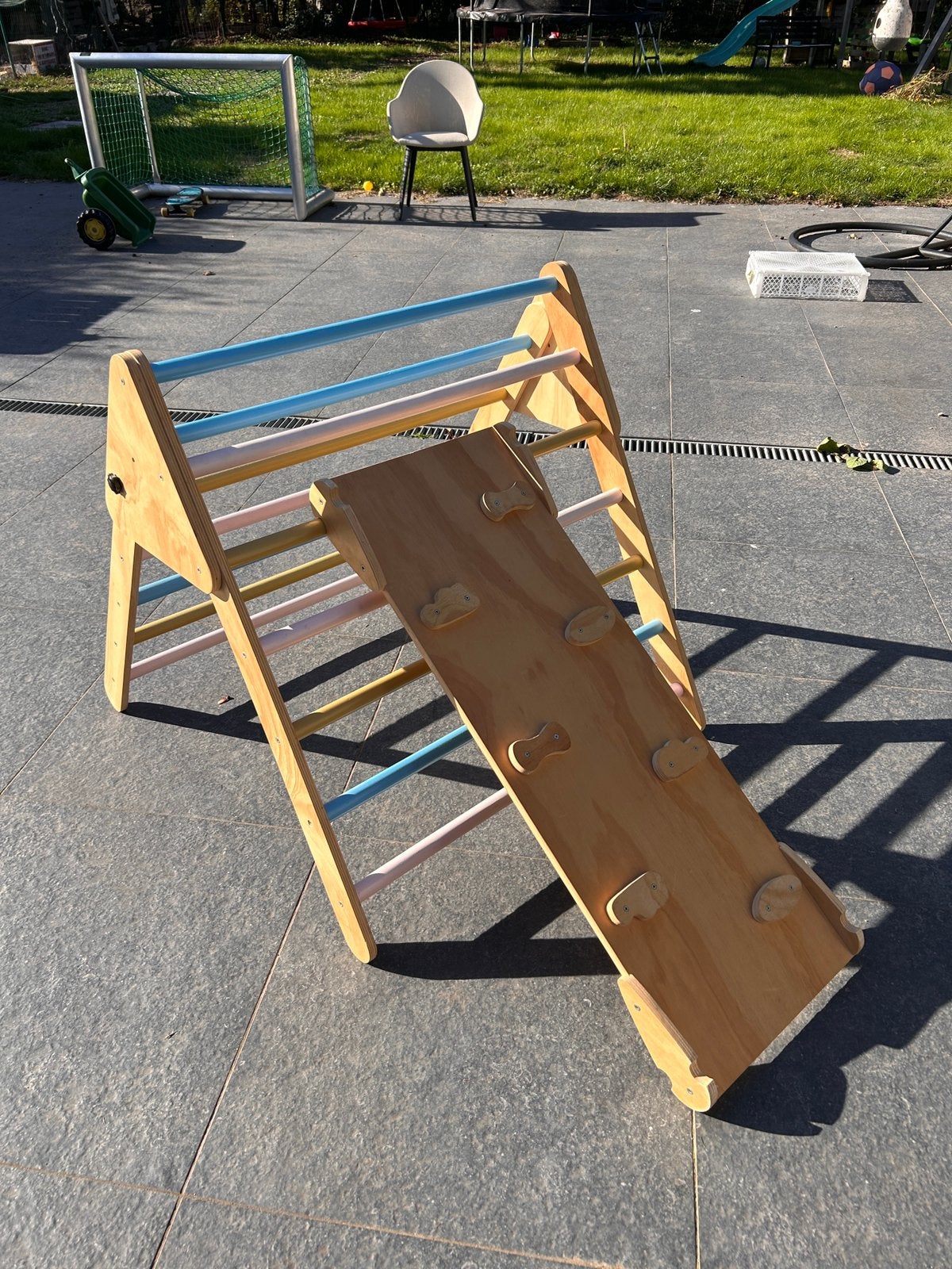 Klimrek glijbaan montessori opplooibaar, Ophalen, Zo goed als nieuw, Hout, Inklapbaar