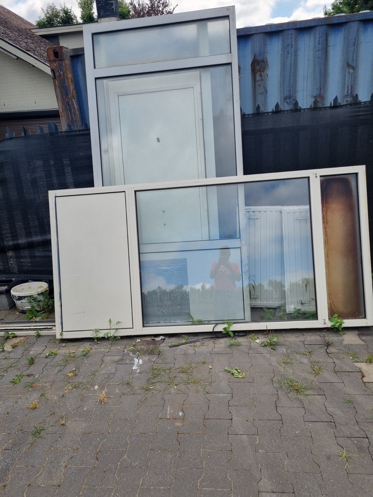 Aluminium ramen en deur, Bricolage & Construction, Châssis & Portes coulissantes, Enlèvement, Aluminium