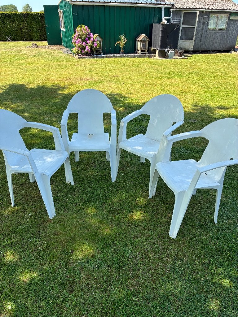 Tuinstoelen, Ophalen, Gebruikt, Kunststof, Stapelbaar