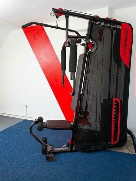 HG Compact krachtstation – complete home gym met gewichten, Ophalen of Verzenden, Zo goed als nieuw, Fitnessbank