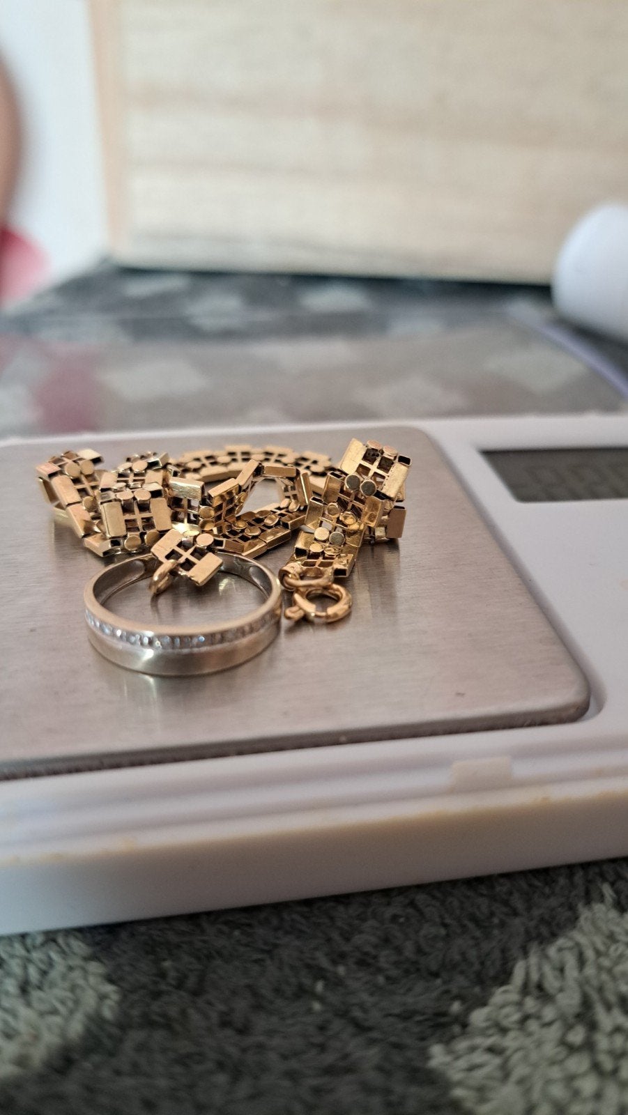 l'or 18k  bague  avec  pier  diamond, Bijoux, Sacs & Beauté, Bagues, Enlèvement ou Envoi