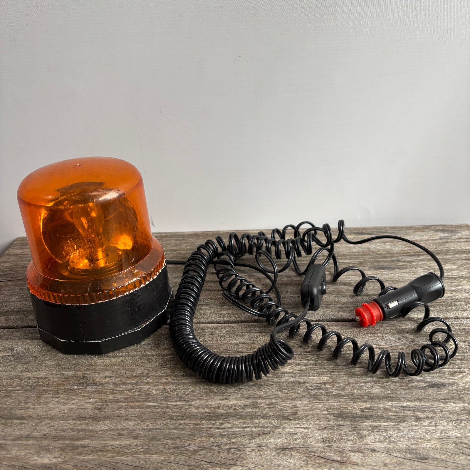 Oranje Zwaailicht 12V met magneetvoet & schakelaar, Ophalen of Verzenden, Gebruikt