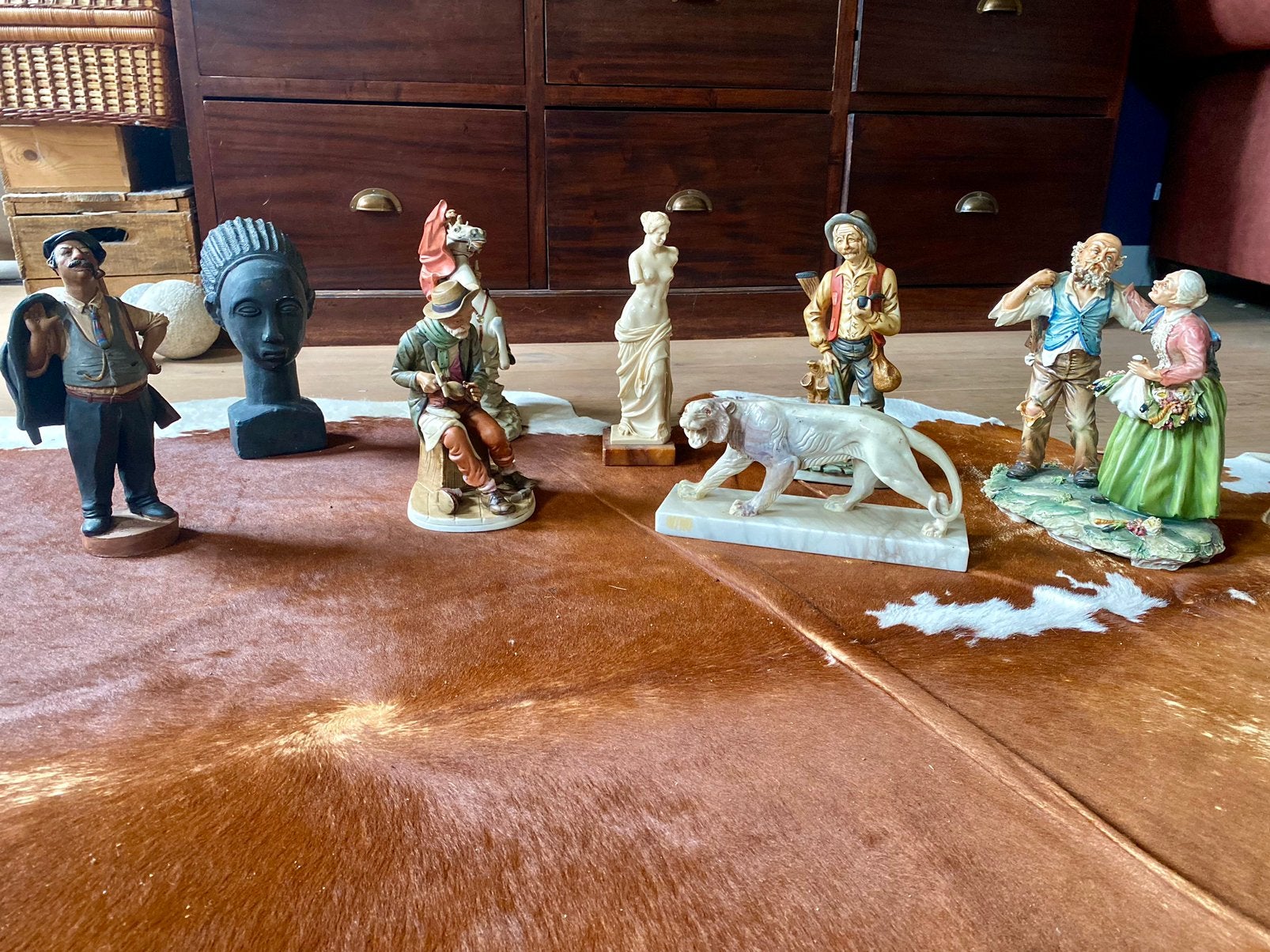 Set vintage beeldjes – diverse stijlen & materialen, Ophalen