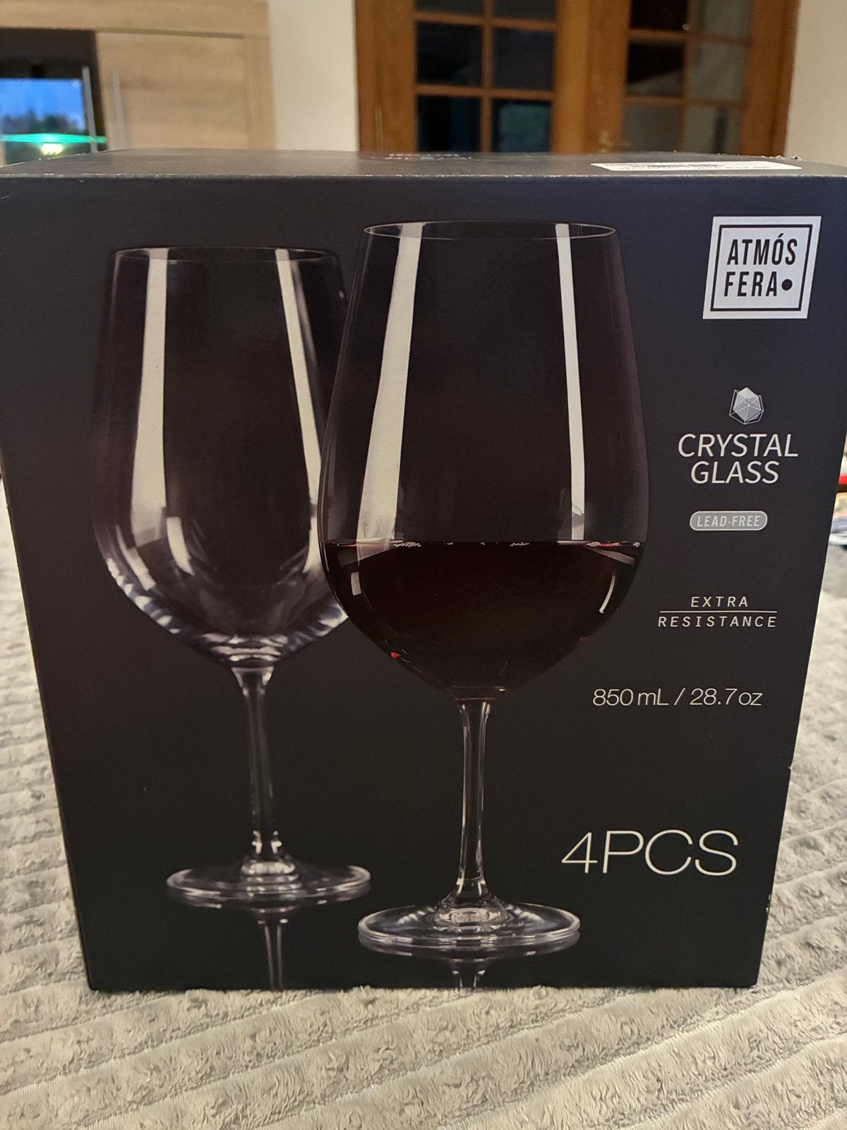 4 grote wijnglazen nooit gebruikt, Verzamelen, Glas en Drinkglazen, Ophalen, Nieuw, Overige typen