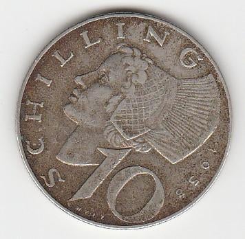 10 Schilling Autriche 1958 Argent, Enlèvement, Autriche, Monnaie en vrac, Argent