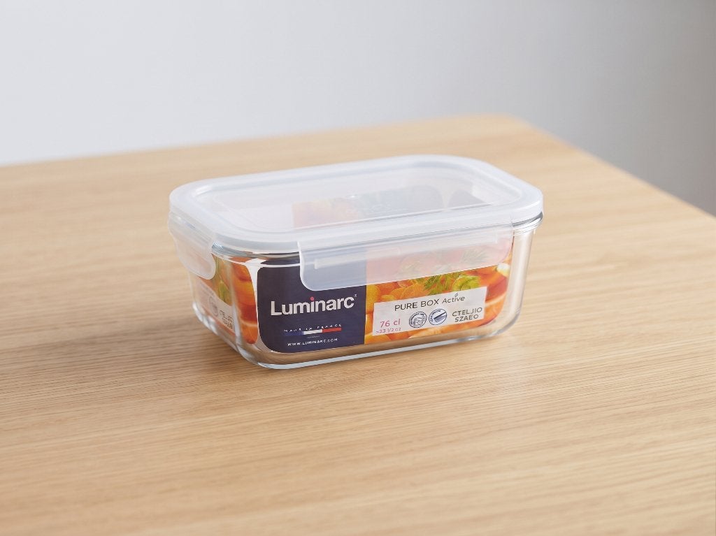 Luminarc Pure Box Active 76 cl glazen bewaardoos, Maison & Meubles, Verre ou Verres, Enlèvement ou Envoi, Comme neuf, Verre