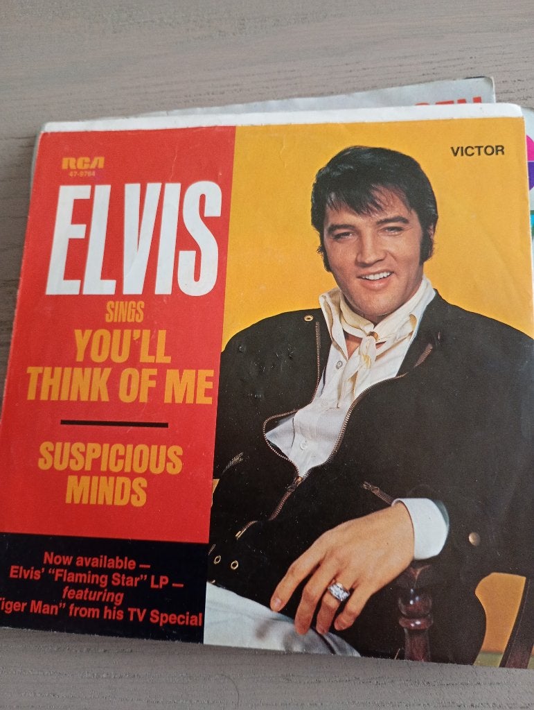 Elvis Presley - Suspicious minds, Single, 1970 - 1979, Utilisé, Pop