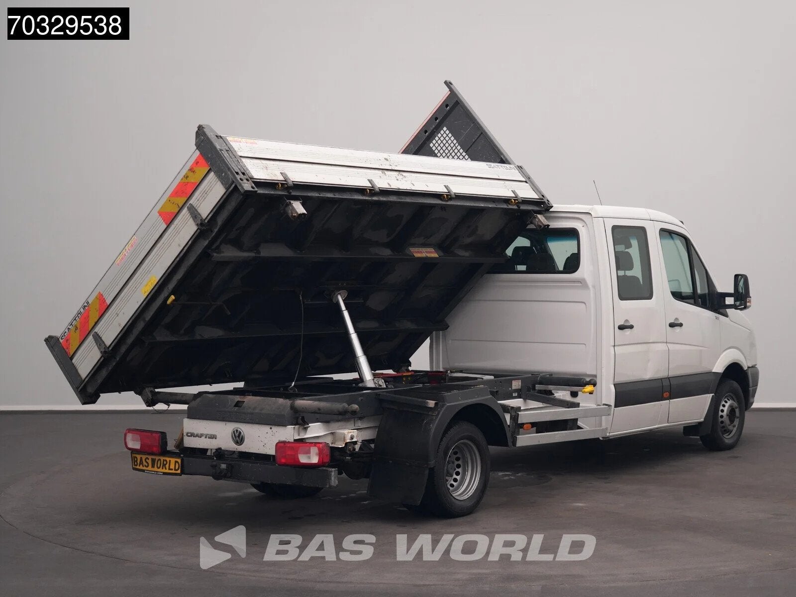 Volkswagen Crafter 160pk Dubbel Cabine Driezijdige Kipper 16, Autos, Camionnettes & Utilitaires, Cuir, Euro 5, Entreprise, 4 cylindres