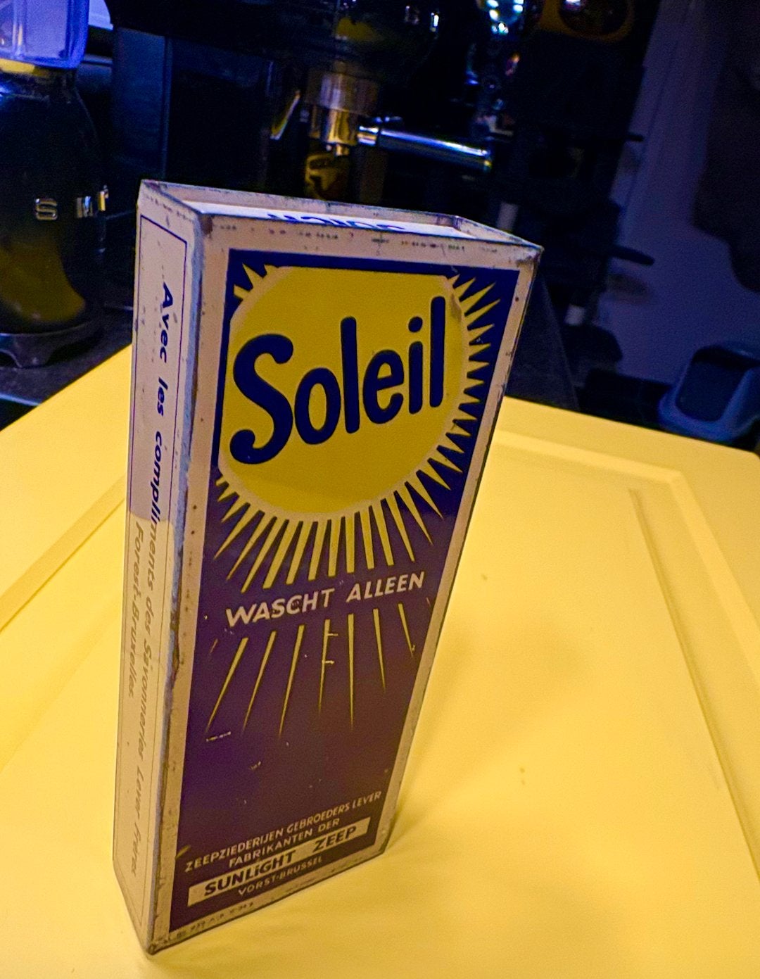 Soleil blik reclame .. 1930!!!!!zeldzaam stuk, Ophalen of Verzenden, Zo goed als nieuw