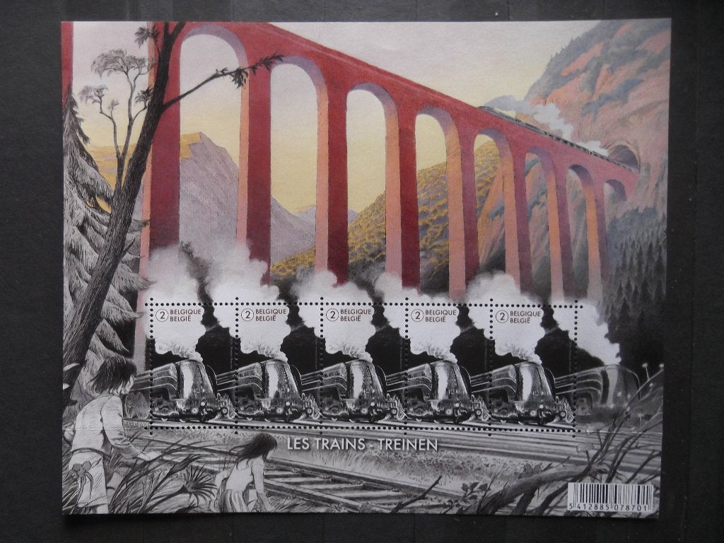F 4445 François Schuiten: Les trains - Treinen, Ophalen of Verzenden, Postfris, Frankeerzegel, Treinen