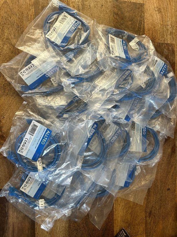 ☎️ PARTY 20x NIEUW UTP ALLTEQ 1.0m CAT5E Blauw ☎️, Enlèvement ou Envoi, Neuf