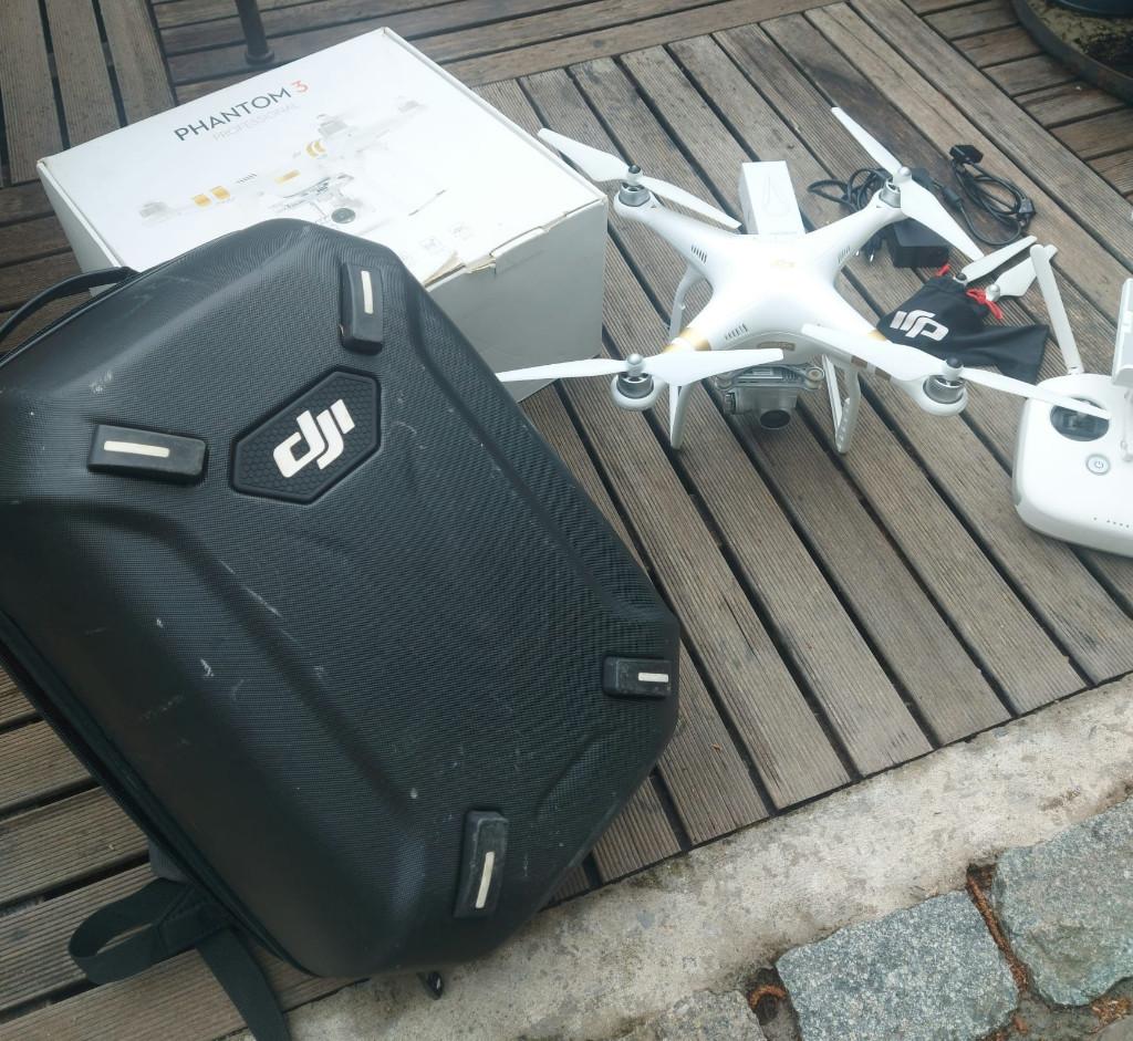 Dji Phantom 3 Pro, TV, Hi-fi & Vidéo, Drones, Utilisé, Drone professionnel, Qualité standard, DJI, 900 g à 4 kg, 15 à 30 minutes