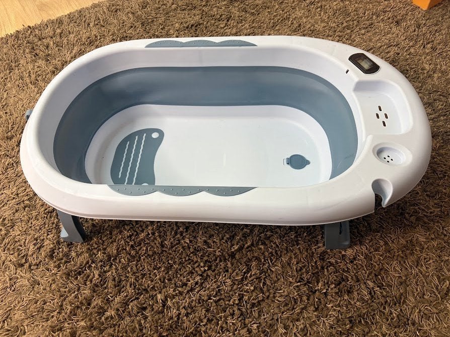 Opvouwbaar babybadje met digitale temperatuurmeter, Kinderen en Baby's, Badjes en Verzorging, Ophalen, Gebruikt, Badje